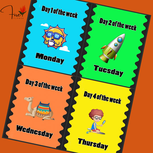 Bilingual Days of the Week Flash Cards – Printable PDF (Maandag–Sondag & Monday–Sunday)