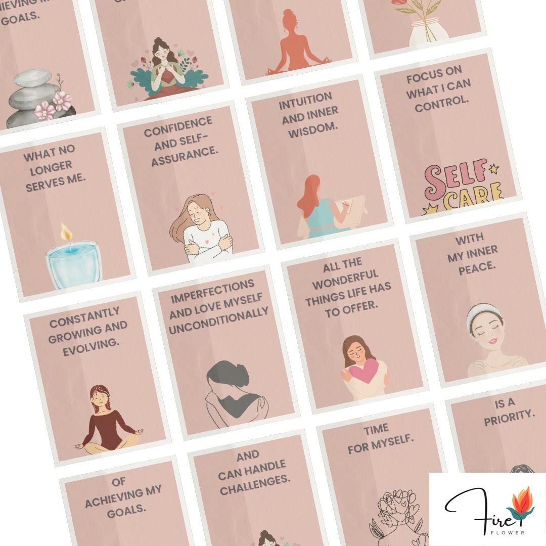 Fifity Printable Self-Care Affirmation Cards for Women (Digital Download)