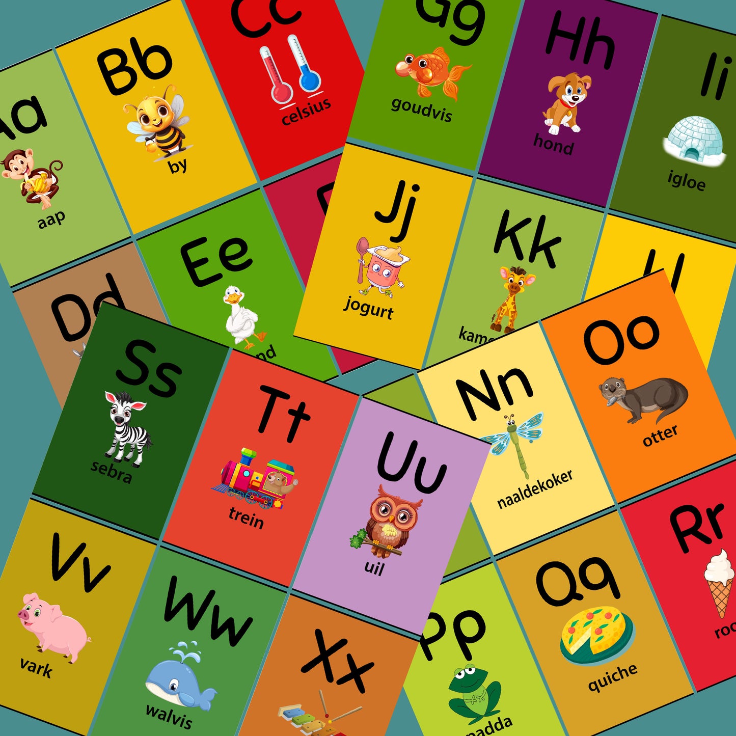 ABC Flitskaarte – Drukbare PDF (2 & 4 Kaarte per A4 Blad)