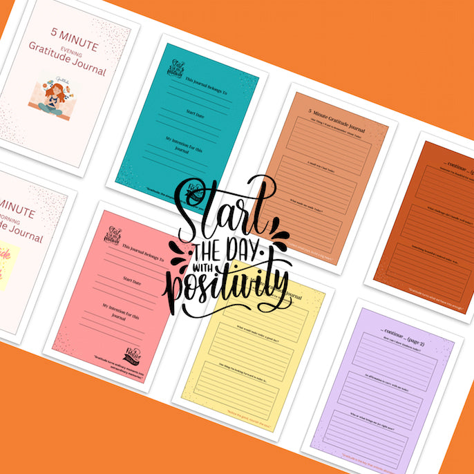 Gratitude Journals - Morning & Evening 5-Minute Gratitude Journals (Digital Download)