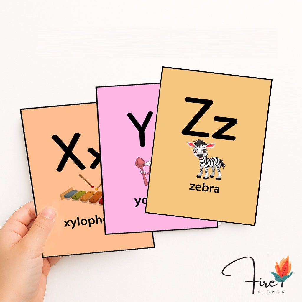 ABC Flash Cards – Printable PDF (2 & 4 Cards per A4 Page)