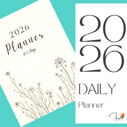 Digital Planner & Calendar (2026) – 50 Pages, Printable Download